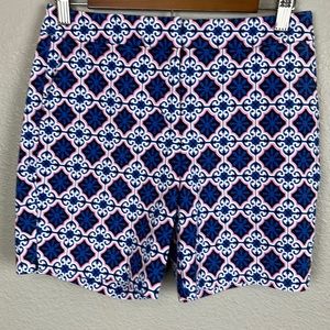 Boden Blue & Pale Pink Printed Richmond Shorts.  Sz 4